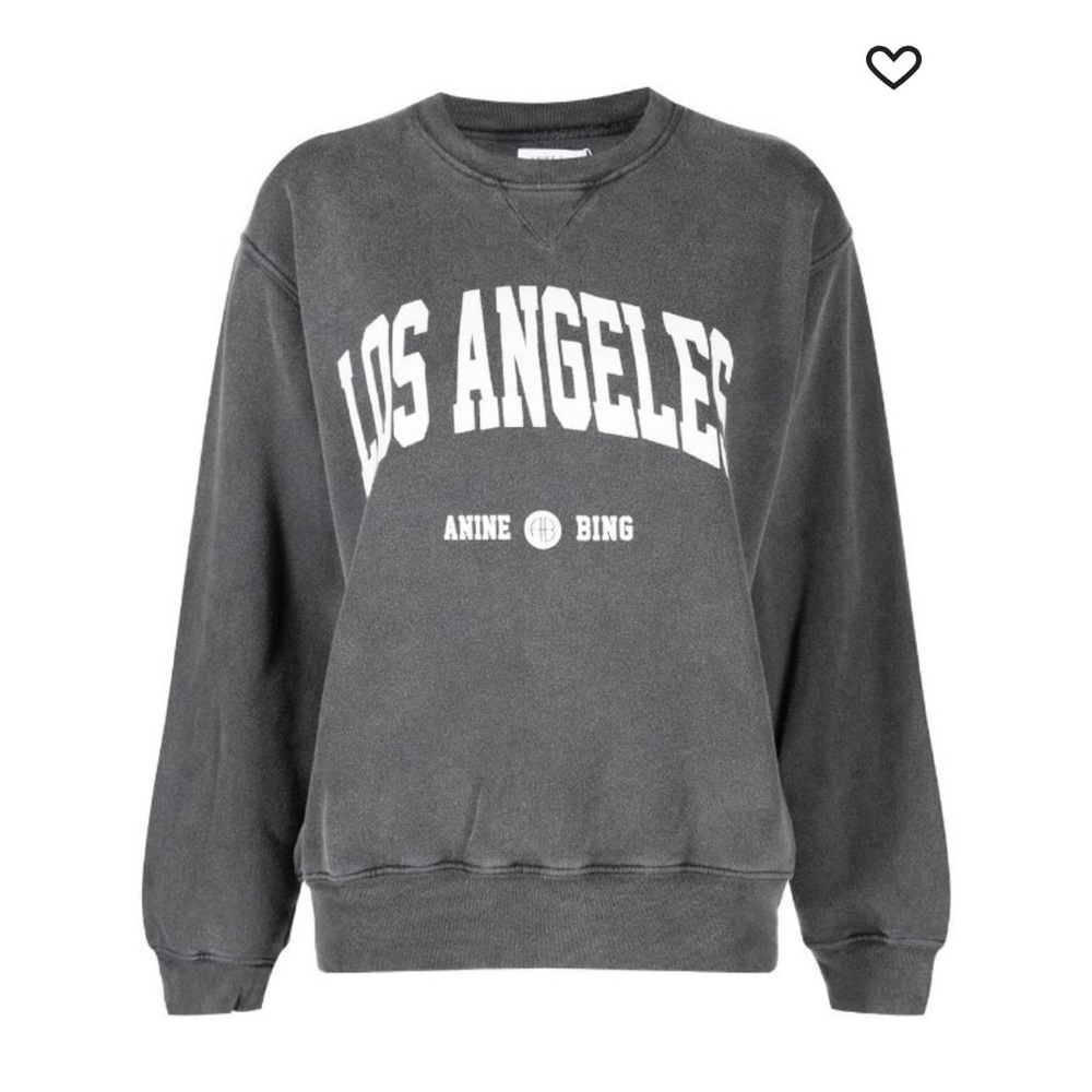 #ANINEBING logo-print long-sleeve sweatshirt.